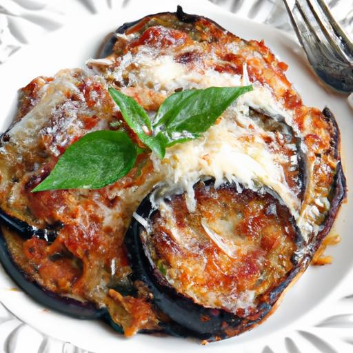 Eggplant Parmesan Delight: Fresh Basil’s Flavorful Twist