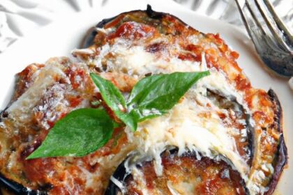Eggplant Parmesan Delight: Fresh Basil’s Flavorful Twist