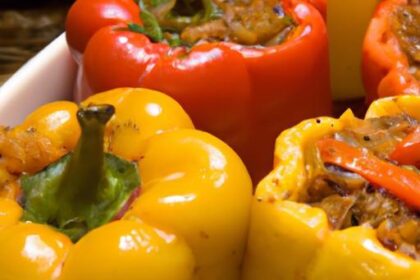 Hearty Stuffed Bell Peppers with Savory Ground Turkey Filling