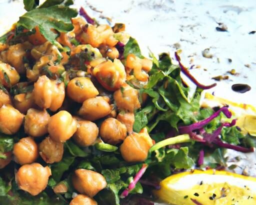 Zesty Chickpea & Kale Salad with Fresh Lemon Twist