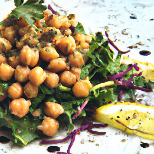 Zesty Chickpea & Kale Salad with Fresh Lemon Twist