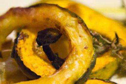 Roasted Delicata Squash Rings Drizzled with Maple & Thyme