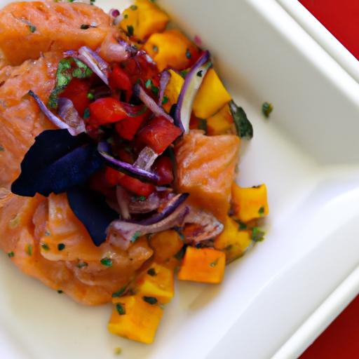 Savor Freshness: Salmon Ceviche with Mango & Cilantro Twist