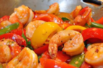 Sizzling Cajun Shrimp & Bell Pepper Skillet Recipe Delight