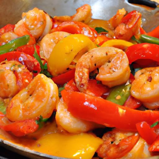 Sizzling Cajun Shrimp & Bell Pepper Skillet Recipe Delight