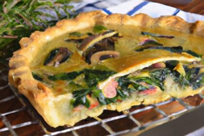 Savory Mushroom and Spinach Tart: A Flavorful Delight