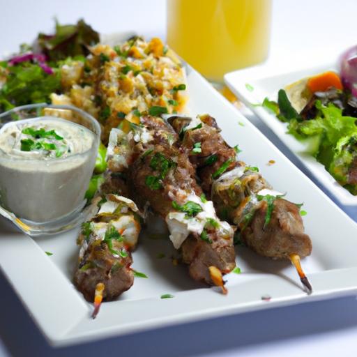 Savor the Flame: Grilled Lamb Kebabs with Creamy Tzatziki