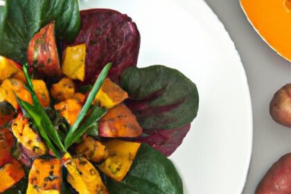 Harvest Harmony: Roasted Sweet Potato & Spinach Salad Delight