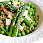 Nutty Farro Risotto with Spring Peas and Asparagus Delight