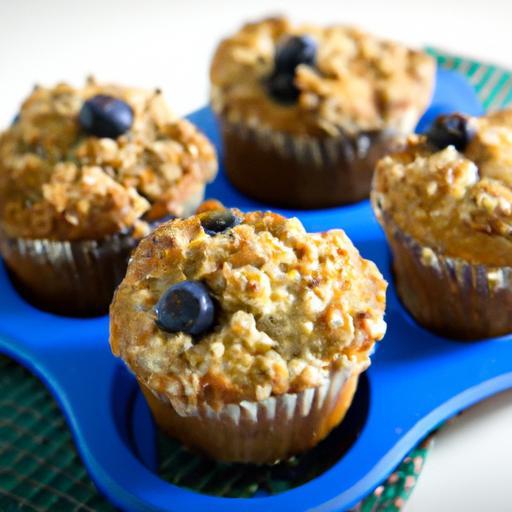 Delight in Blueberry Muffins with Crunchy Oat Crumble Topping