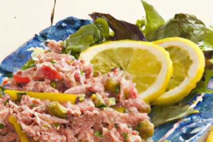 Zesty Lemon Herb Tuna Salad with Tangy Capers Delight