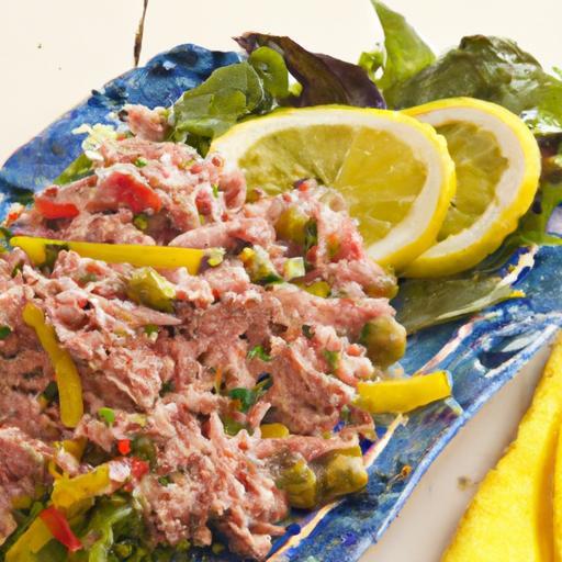Zesty Lemon Herb Tuna Salad with Tangy Capers Delight