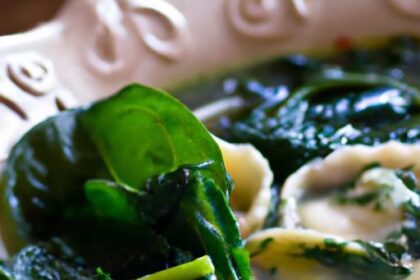 Wholesome Tortellini Soup with Fresh Spinach Delight