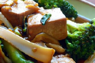 Savor Stir-Fried Tofu & Broccoli in Zesty Sesame Sauce