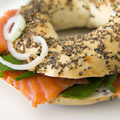 Herb-Crusted Salmon Bagel: A Flavorful Dill Sauce Delight
