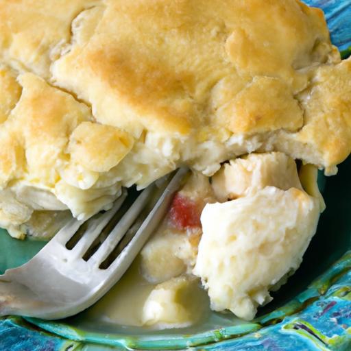 One-Skillet Chicken Pot Pie with Fluffy Biscuit Topping