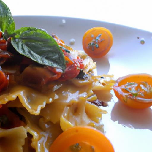 Savor Sardine Pasta: Cherry Tomatoes & Basil Delight