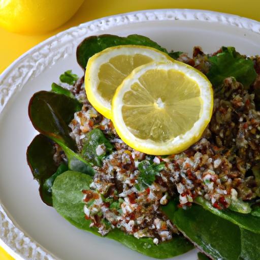 Zesty Quinoa & Spinach Salad: A Refreshing Lemon Twist