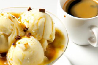 Affogato Delight: Vanilla Gelato Meets Hot Espresso Bliss