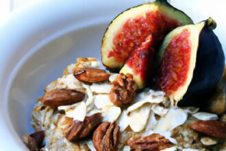 Wholesome Oatmeal with Almonds and Fresh Figs Delight