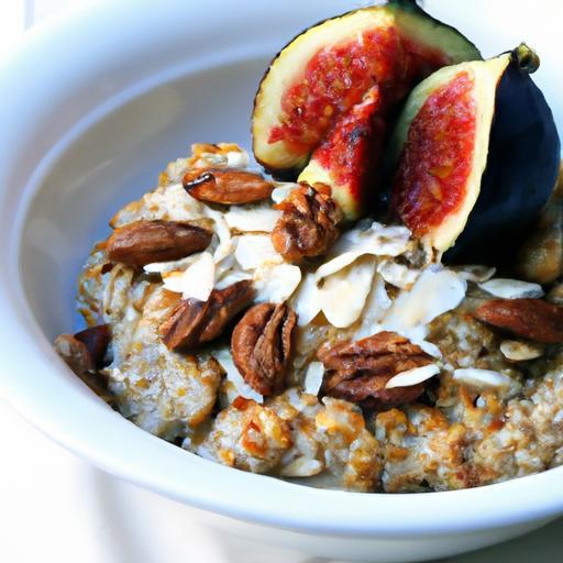 Wholesome Oatmeal with Almonds and Fresh Figs Delight