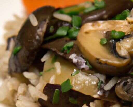 Savor the Earthy Elegance of Wild Rice Pilaf with Mushrooms
