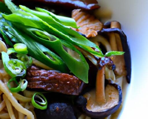 Umami Delight: Vegan Miso Ramen with Earthy Mushrooms