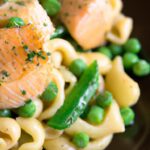 Delight in Creamy Salmon and Peas Pasta: A Savory Feast