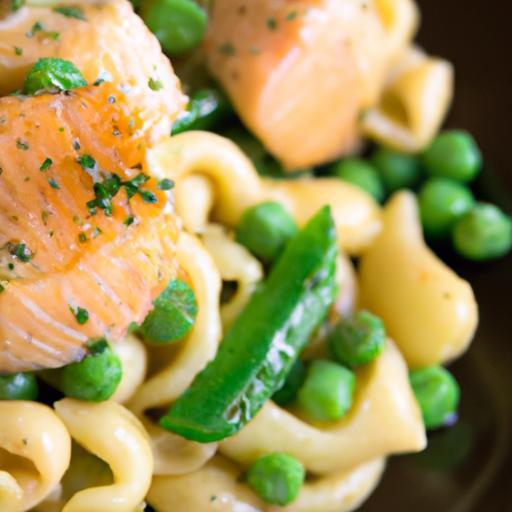 Delight in Creamy Salmon and Peas Pasta: A Savory Feast