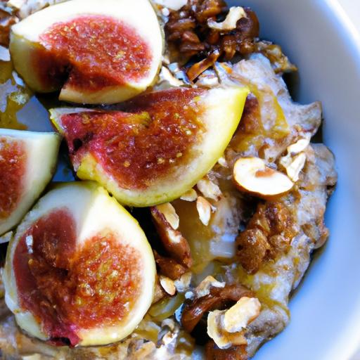 Wholesome Oatmeal with Almonds and Fresh Figs Delight