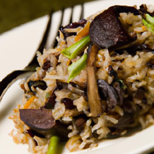 Savor the Earthy Elegance of Wild Rice Pilaf with mushrooms