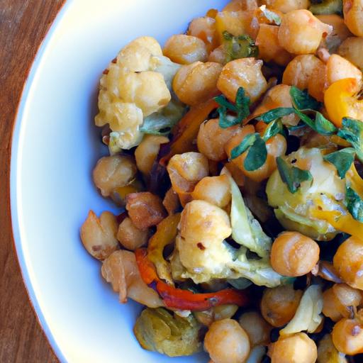 Roasted Cauliflower & Chickpea Salad: A ⁢Flavorful Boost