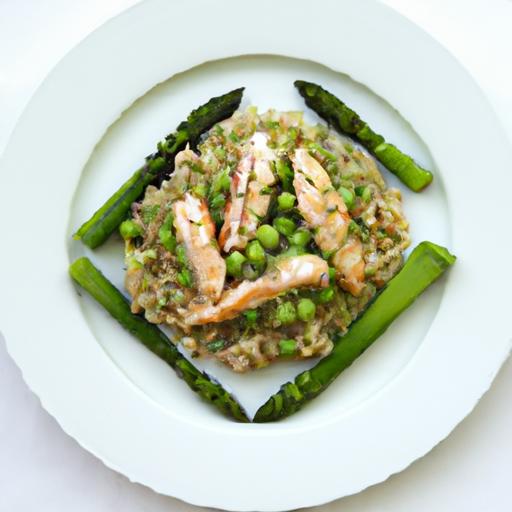 Nutty Farro Risotto with Spring Peas and Asparagus Delight