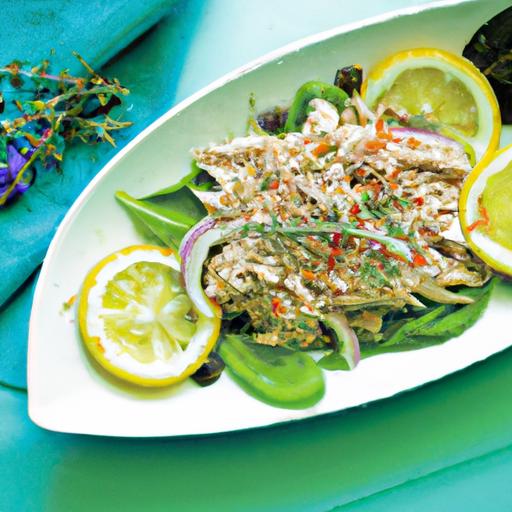 Zesty Lemon Herb Tuna Salad with Tangy Capers Delight