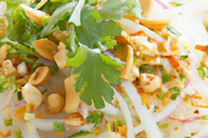 Crunchy Asian Peanut Noodle Salad with Rice Noodles Delight