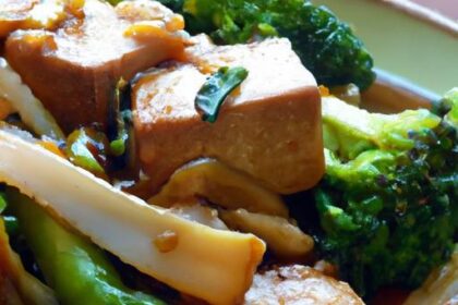 Savor Stir-Fried Tofu & Broccoli in Zesty Sesame Sauce