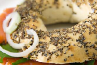 Herb-Crusted Salmon Bagel: A Flavorful Dill Sauce Delight