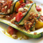 Savor Zucchini Boats Filled with Hearty Lentil Tomato Mix
