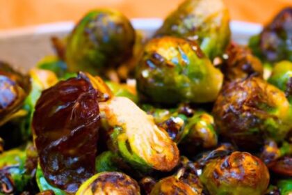 Crispy Roasted Brussels Sprouts with Tangy Balsamic Glaze