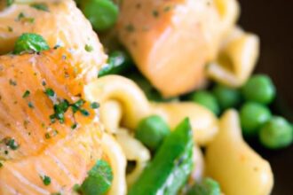 Delight in Creamy Salmon and Peas Pasta: A Savory Feast