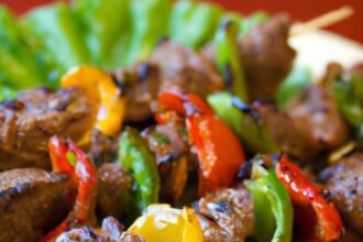 Savor the Flavor: Cumin-Spiced Beef Kebabs with Peppers