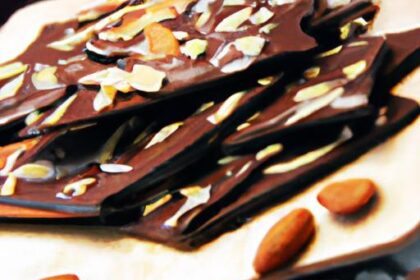 Decadent Dark Chocolate Bark with Crunchy Almonds Delight