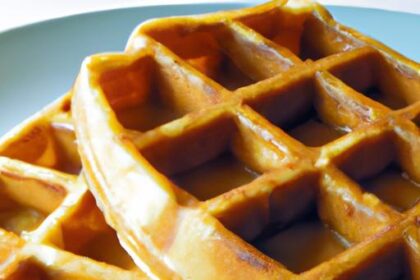 Fluffy Gluten-Free Waffles Drizzled with Maple Syrup Magic