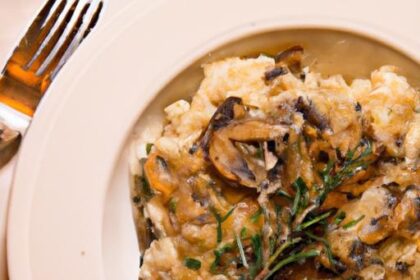 Creamy Mushroom & Thyme Cauliflower Rice Risotto Delight