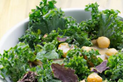 Crunchy Kale Caesar Salad with Protein-Packed Chickpeas