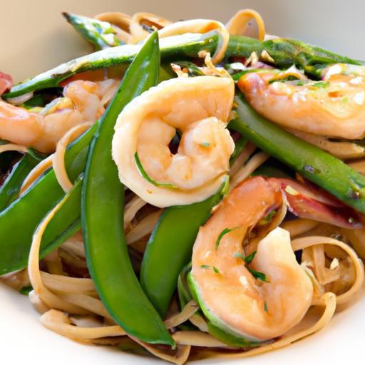 Savor Shrimp Lo Mein with Crisp Snow Peas: A Flavorful Twist
