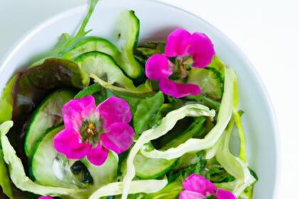 Blooming Flavors: Crafting a Mixed Greens Salad with Edible Flowers