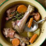 Hearty Rabbit Stew with Root Veggies and Fresh Thyme