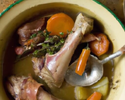 Hearty Rabbit Stew with Root Veggies and Fresh Thyme