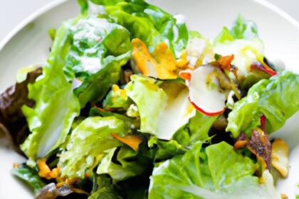 Crisp Garden Lettuces Tossed in a Zesty Simple Vinaigrette
